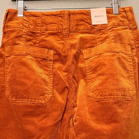 The Colette Corduroy Crop Wide-Leg Pants by Maeve in Caramel Size 31/Tall - Picture 8 of 13